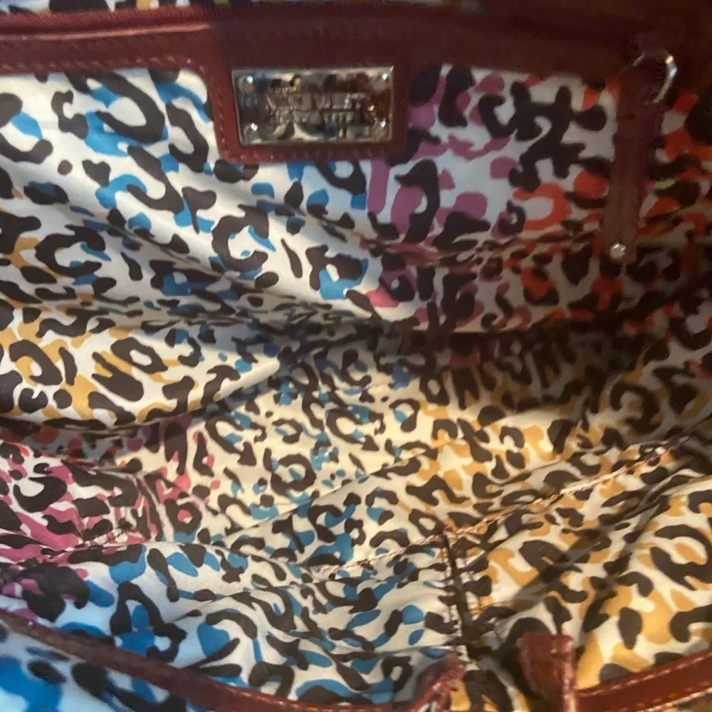 Nine West Quilted Maroon Tote Bag Faux Leather